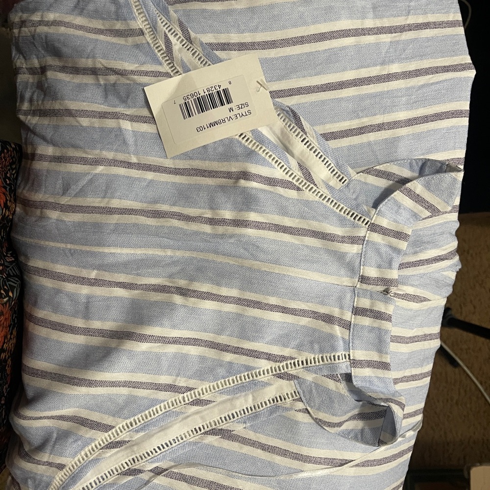 New Women's Striped Sleeveless Jumpsuit - NEDLEWORK Blue/White M - Picture 5 of 5